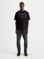 Alpinestars Infinity Oversized CSF T-shirt, heren sportswear T-shirt met korte mouwen, zwart met een witte grafische print op de borst, ontspannen oversized fit voor casual gebruik.