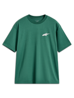 Alpinestars Checkback Oversized CSF Tee, groen sportswear t-shirt met korte mouwen en wit Astars-logo op de borst.