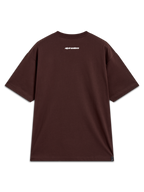 Alpinestars Prelude Oversized CSF T-shirt met korte mouwen, bruin sportswear shirt met wit woordlogo op de rug.