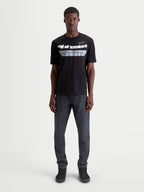 Alpinestars Singular CSF T-shirt, heren sportswear met korte mouwen, zwart met wit en grijs grafisch ontwerp op de borst met het Astars-woordmerk en 'ONE GOAL. ONE VISION.' motto, premium katoenmix, casual lifestyle en motorsport.