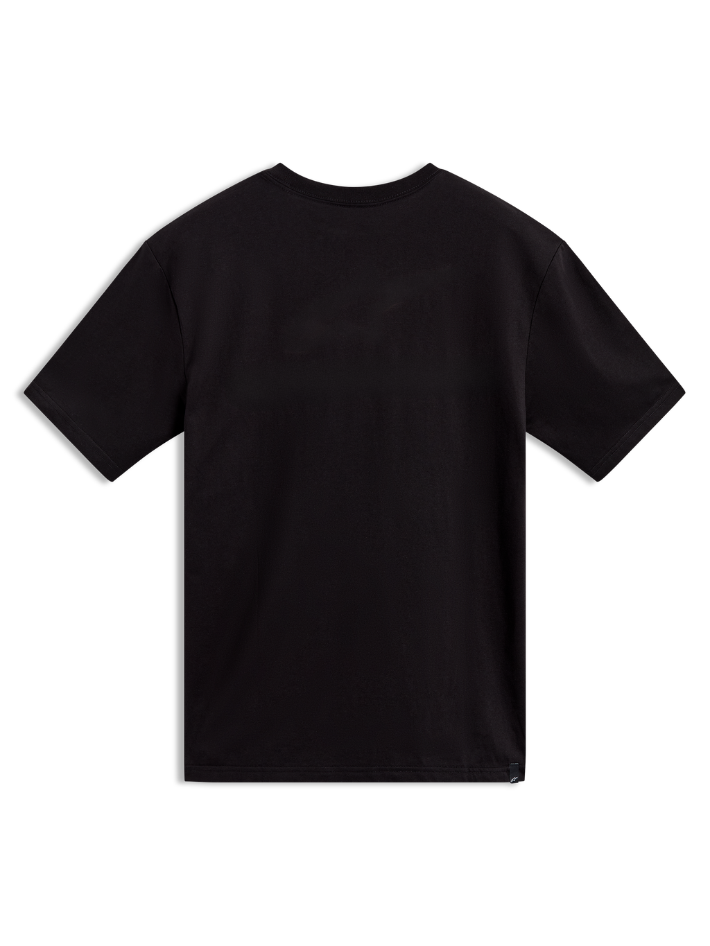 Alpinestars Cypress CSF t-shirt met korte mouwen, zwart sportswear t-shirt, achteraanzicht met subtiel logo op de zoom