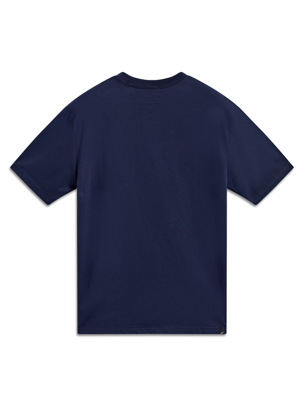 Alpinestars Cypress CSF T-shirt, korte mouwen sportswear, marineblauw, achteraanzicht, zachte katoen-polyesterblend.