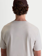 Alpinestars Elliptogrit CSF T-Shirt, sportswear-t-shirt met korte mouwen, grijs, achteraanzicht van model in een premium katoen-polyestermix voor dagelijkse casual lifestylekleding.