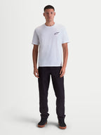 Alpinestars Combo Back CSF t-shirt, heren t-shirt met korte mouwen, wit met zwart Astars-logo op de borst, katoen-polyestermix, casual lifestyle en motorsport kleding