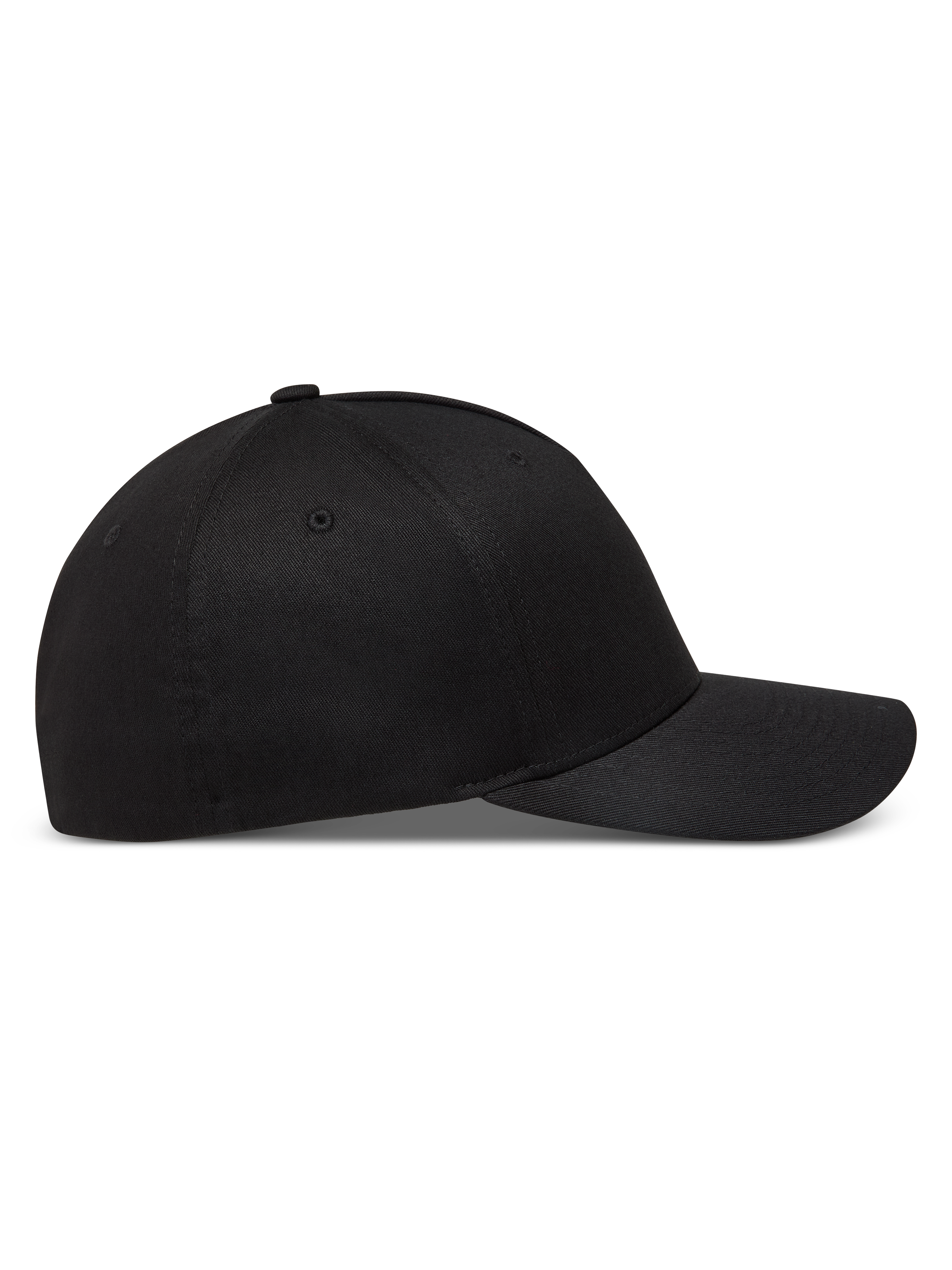 Alpinestars Maze Hoed, zwarte baseballpet met gebogen klep en gestructureerde kroon van keperstof.