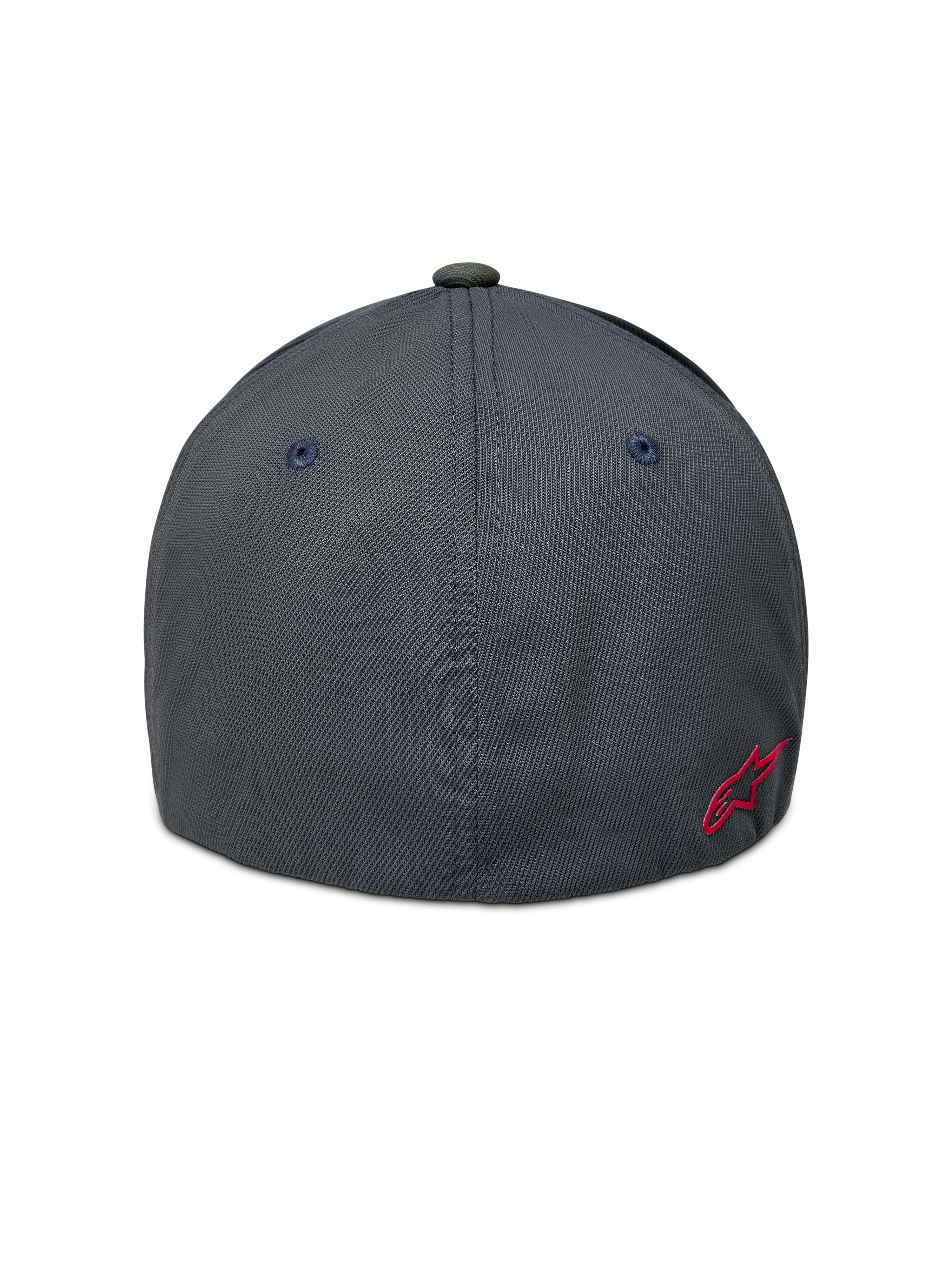 Alpinestars Points Hat, dark grey flex-back sportswear cap with a red logo on the back, made of nylon tactel.
