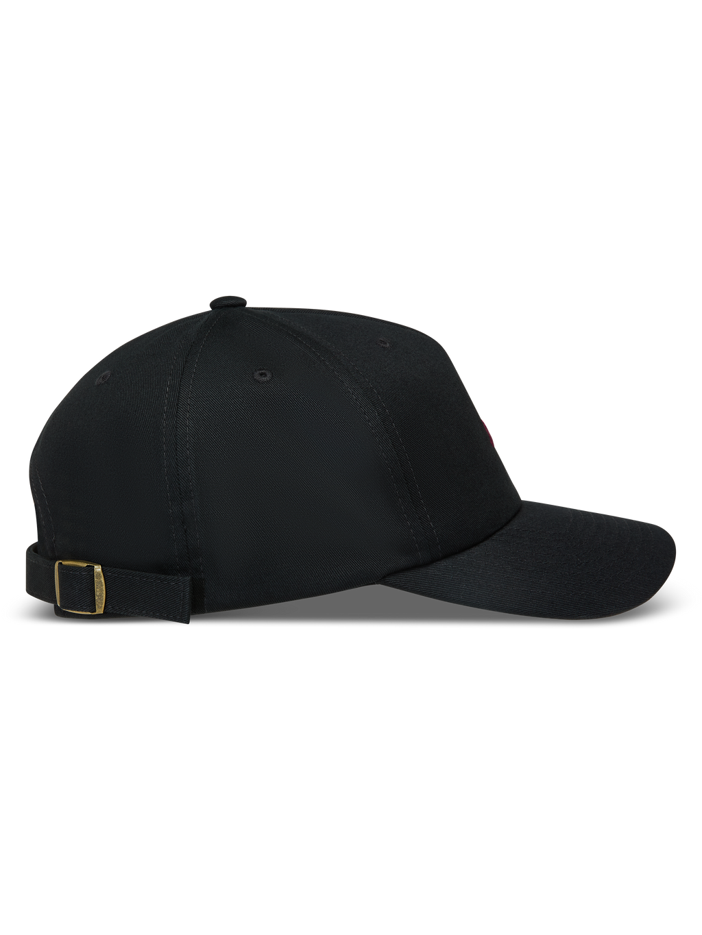 Alpinestars Explorer Strapback, zwarte sportswear pet met gestructureerde kroon, gebogen klep en metalen gesp.