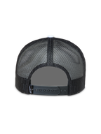 Alpinestars Gravel Trucker hoed, zwarte pet met ademende mesh achterzijde en verstelbare snapback-sluiting.