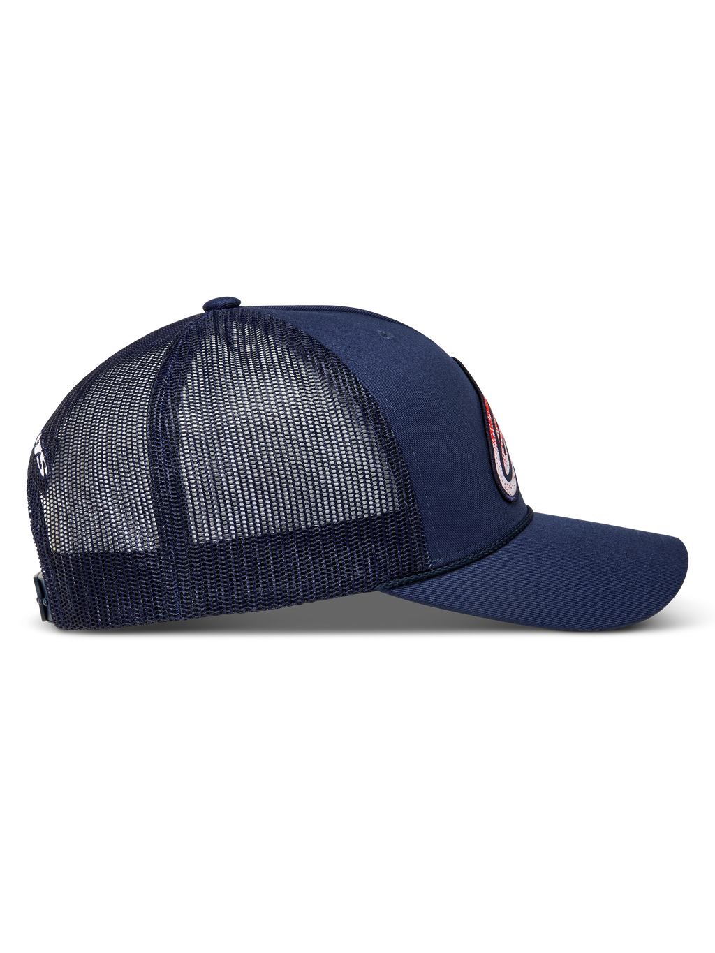 Alpinestars Meteorite Trucker Hat, Navy Blue Sportswear Cap with breathable mesh back and curved bill.
