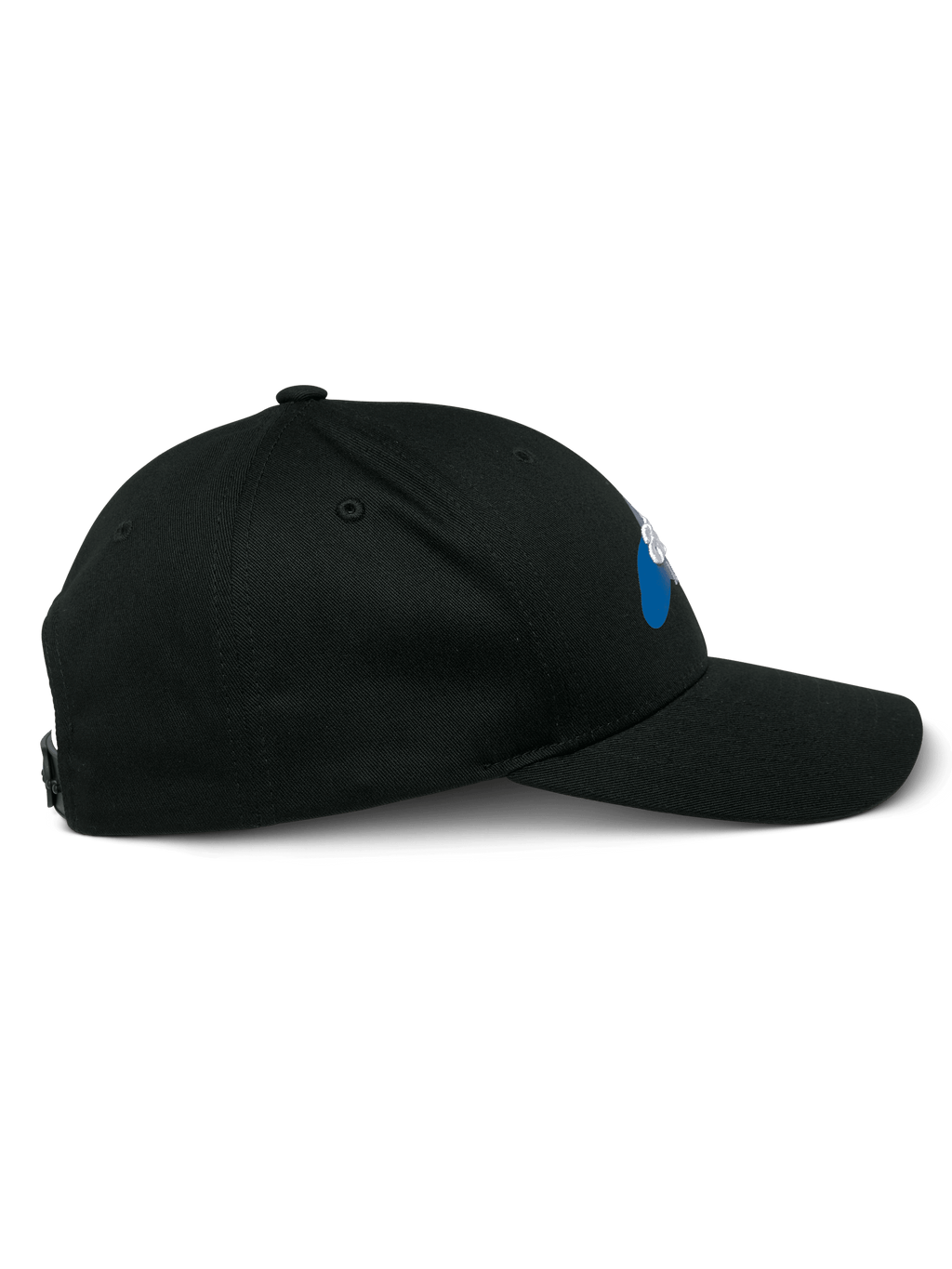 Alpinestars Profile pet, zijaanzicht, zwart, gebogen klep met gestructureerde kroon, snapback-sluiting, casual motorsport-geïnspireerde hoofdbedekking