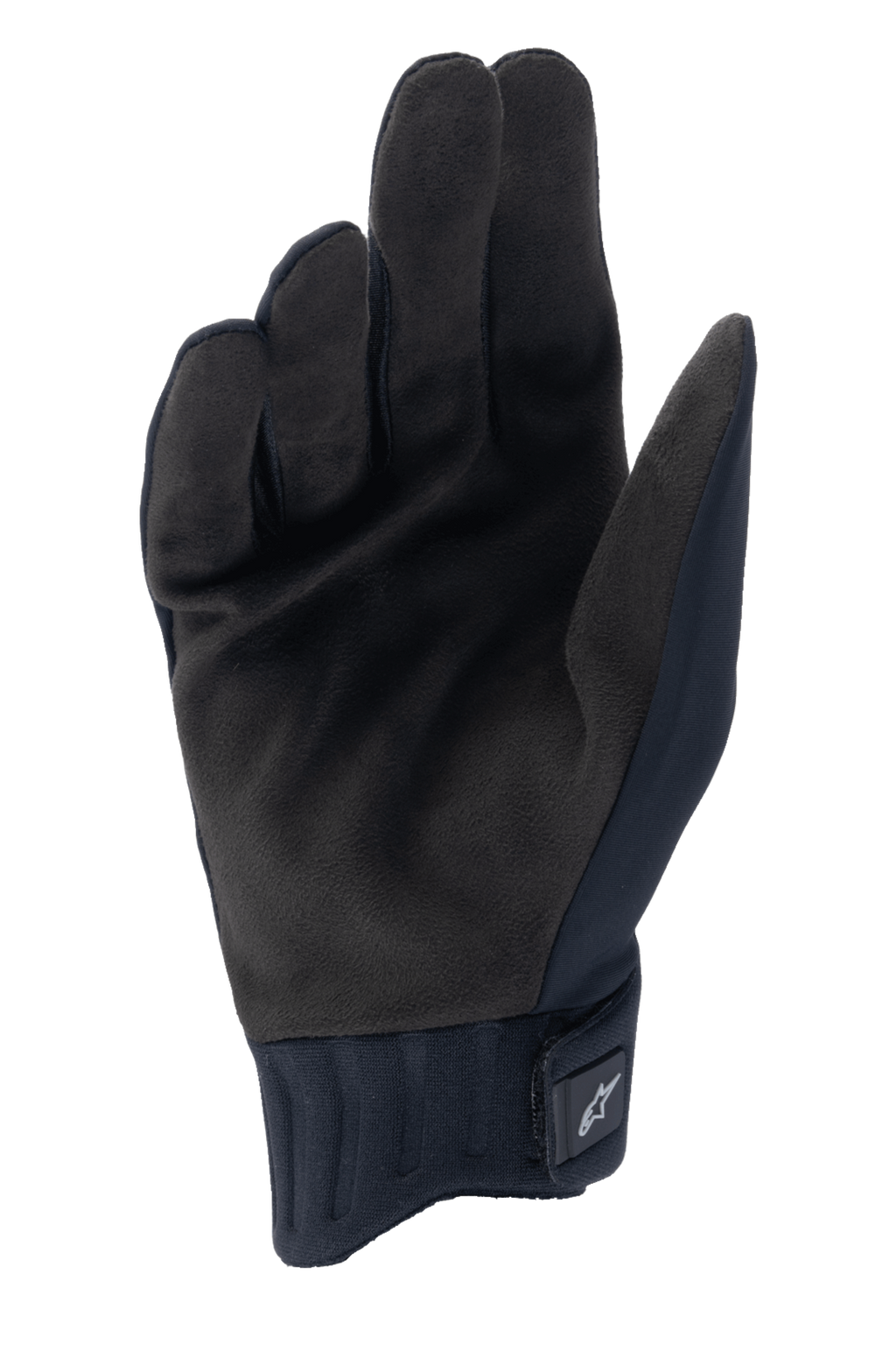 Alpinestars A-Dura Rain handschoenen, zwarte fietshandschoenen, handpalmzicht met synthetisch suèdemateriaal, geribbelde neopreen manchet met klittenbandsluiting, laagprofielontwerp voor mountainbiken en bescherming tegen nat weer
