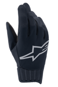 Alpinestars A-Dura Rain Gloves, waterdichte MTB-handschoenen, zwart, groot grijs Alpinestars-sterlogo, geribbelde neopreen manchet, gladde textielconstructie voor fietsen in alle weersomstandigheden