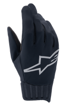 Alpinestars A-Dura Rain Gloves, waterdichte MTB-handschoenen, zwart, groot grijs Alpinestars-sterlogo, geribbelde neopreen manchet, gladde textielconstructie voor fietsen in alle weersomstandigheden