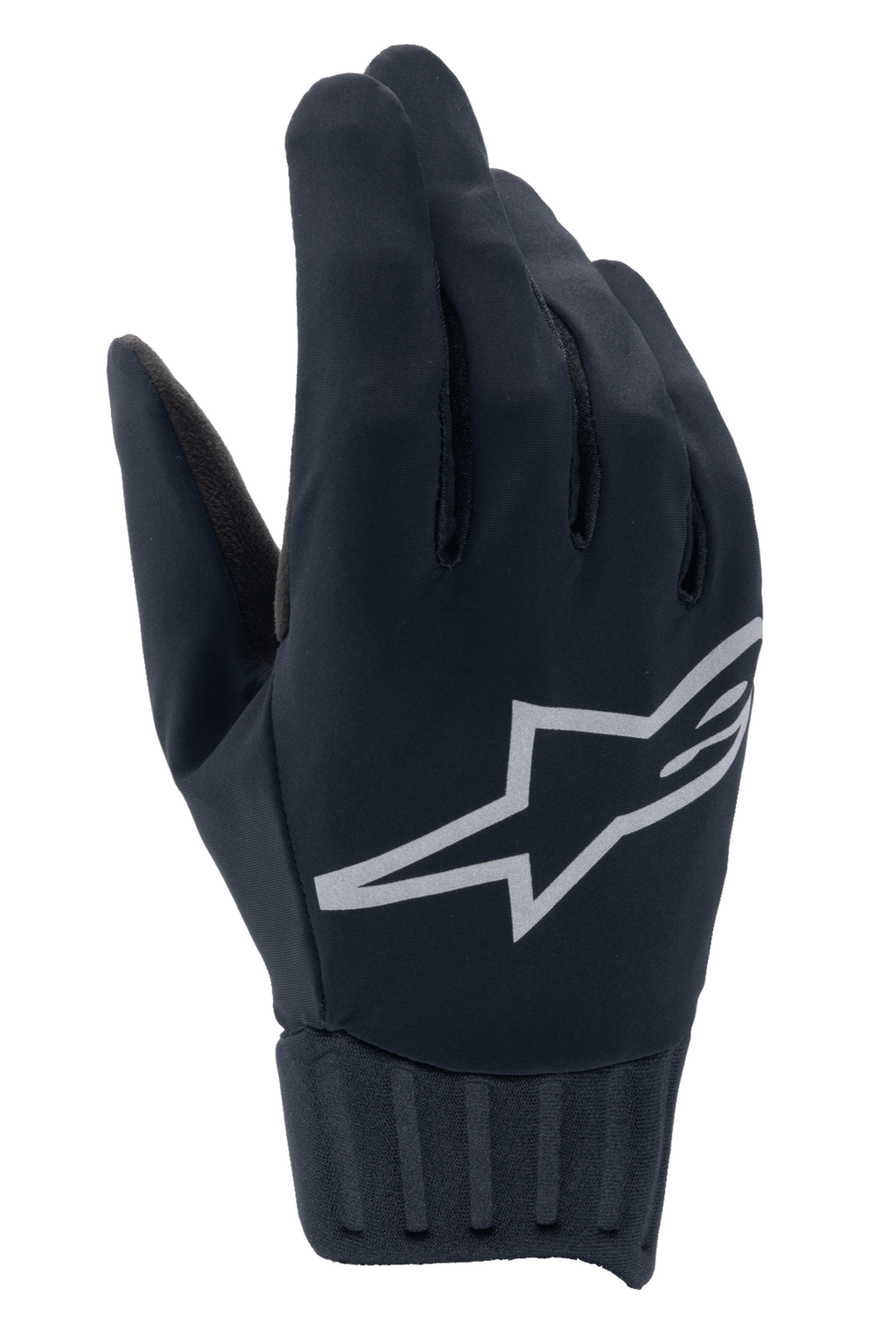 Alpinestars Stella A-Dura Rain Gloves, Women's Waterproof MTB Gloves, Black with Silver Reflective Logo, Ribbed Neoprene Cuff, Wind-Blocking Fabric, Performance Cycling Gear