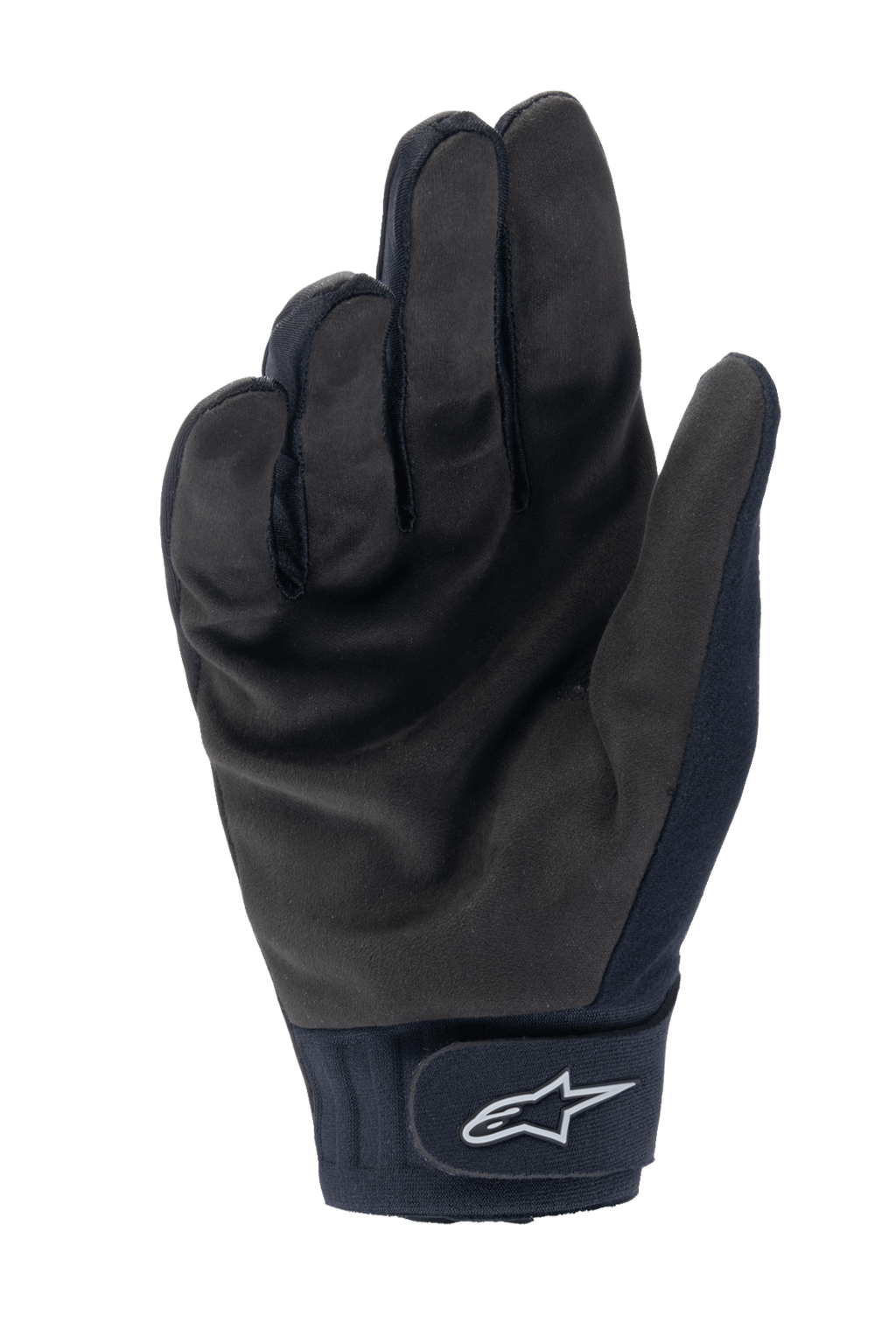 Alpinestars Stella A-Dura Thermal handschoenen, fietshandschoenen voor dames, zwart, handpalm met synthetische suède textuur, neopreen manchet met klittenbandsluiting en wit sterlogo, MTB-uitrusting voor koud weer