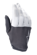 Alpinestars A-Aria handschoenen, mountainbike handschoenen, lichtgrijs en donkergrijs, met een getextureerde bovenkant met een sterlogo, flexibel materiaal en een laag profiel ontwerp voor off-road fietsen