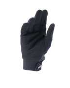Alpinestars A-Supra Shield handschoenen, zwart, handpalmzijde met geperforeerd synthetisch suède voor ventilatie, neopreen manchet met klittenbandsluiting en wit sterlogo, technische uitrusting voor MTB en gravity ritten