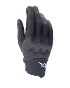 Alpinestars A-Supra Shield handschoenen, MTB-handschoenen, zwart, strak design met golvend knokkelbeschermingspatroon, wit ster-logo op de neopreen manchet, flexibele en duurzame constructie
