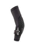 Alpinestars Youth Paragon Lite elleboogbeschermers, zwart, lichtgewicht MTB-bescherming, ademende mesh mouw met wit ster-logo en Paragon LITE-branding, ergonomisch gebogen ontwerp met duurzaam voorpaneel