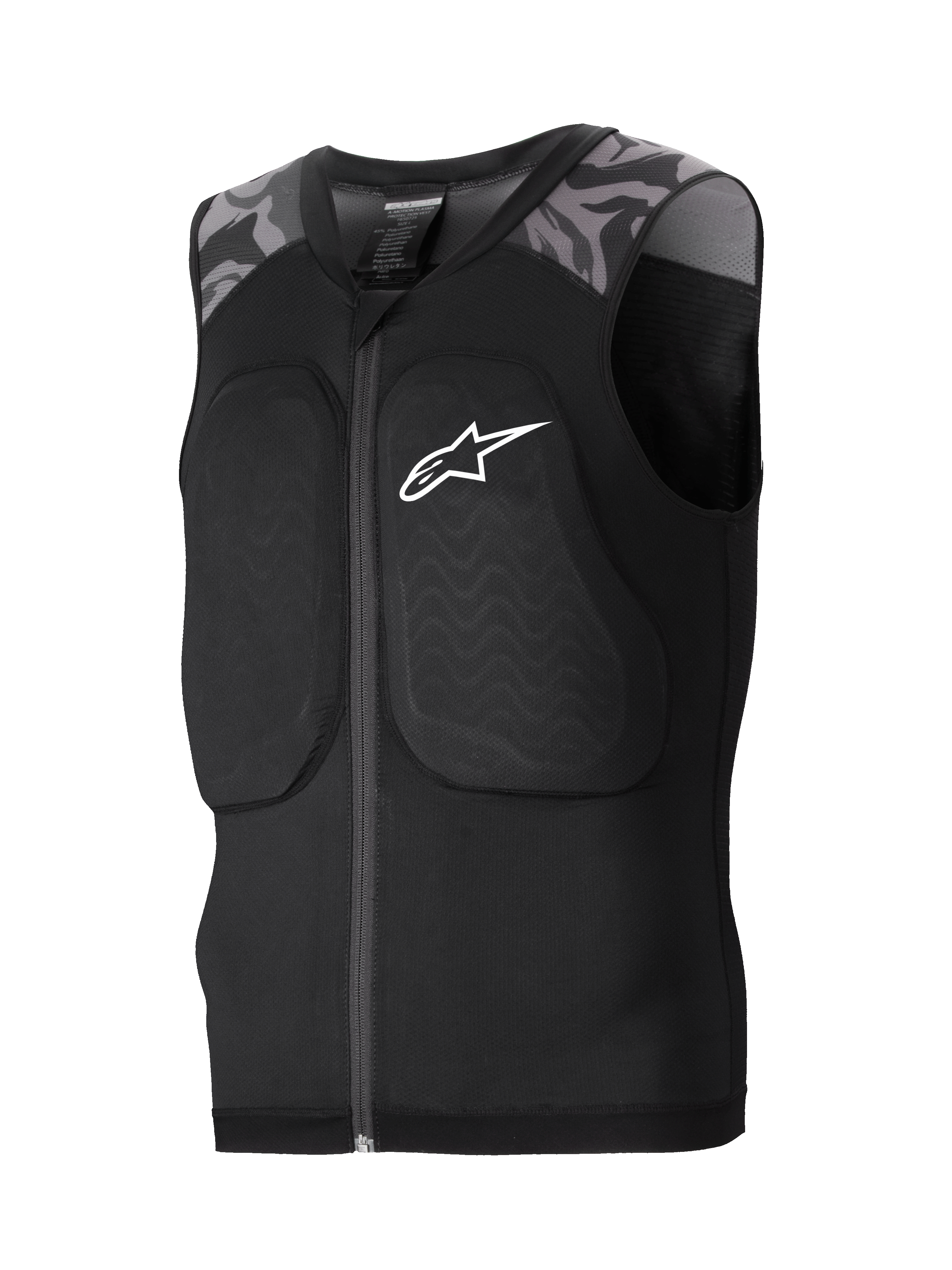 Alpinestars A-Motion Plasma Beschermvest, mountainbiking beschermvest, zwart en camouflage, CE-gecertificeerd met Nucleon Plasma borst- en rugbescherming, ademende stretch mesh-constructie