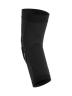 Alpinestars A-Motion Plasma Knee Sleeve, zwarte MTB kniebeschermer, ademend mesh textiel met ergonomisch voorgevormd ontwerp, slank profiel instapmodel voor mountainbiken
