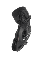 Alpinestars Bionic Pro Elbow Protectors, MTB Elbow Guards, Black with White Logo, Honeycomb Grid Structure, Breathable Mesh Chassis, Dual Adjustable Straps, Ergonomic Design for Off-Road and Mountain Biking