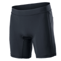 Alpinestars Drop Inner Shorts, zwarte MTB binnenbroek met geïntegreerde zeem, brede elastische tailleband, ergonomische compressiepasvorm en ademende sneldrogende stretchstof voor trail- en Enduro-rijden