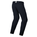 Alpinestars A-Dura Thermal Pant, mountainbikebroek, zwart, achteraanzicht met een voorgevormd anatomisch ontwerp, klein ASTARS-logo op de achterkant van de tailleband, minimalistische stijl voor trail- en enduro-rijden