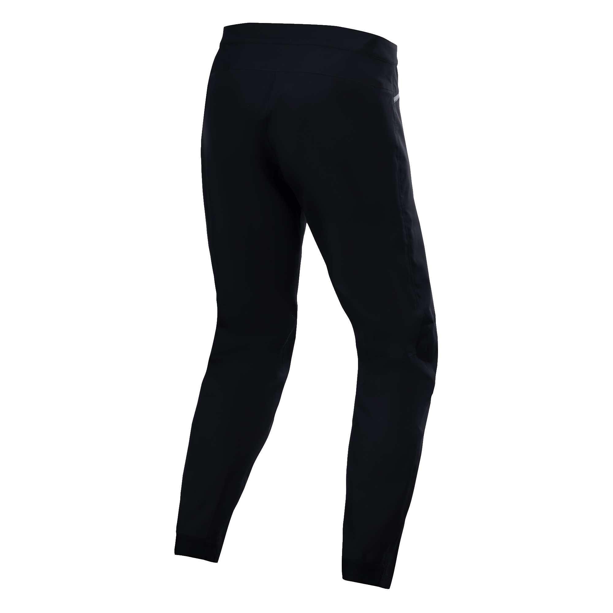 Alpinestars A-Dura Waterproof Pants, zwart, achteraanzicht met technische textielconstructie, mountainbikebroek met 20k waterdichtheid, duurzame stretchstof voor off-road ritten in natte omstandigheden
