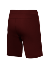Alpinestars A-Dura Ride shorts in bordeaux, achteraanzicht met minimalistisch design en duurzaam MTB-stretchmateriaal.