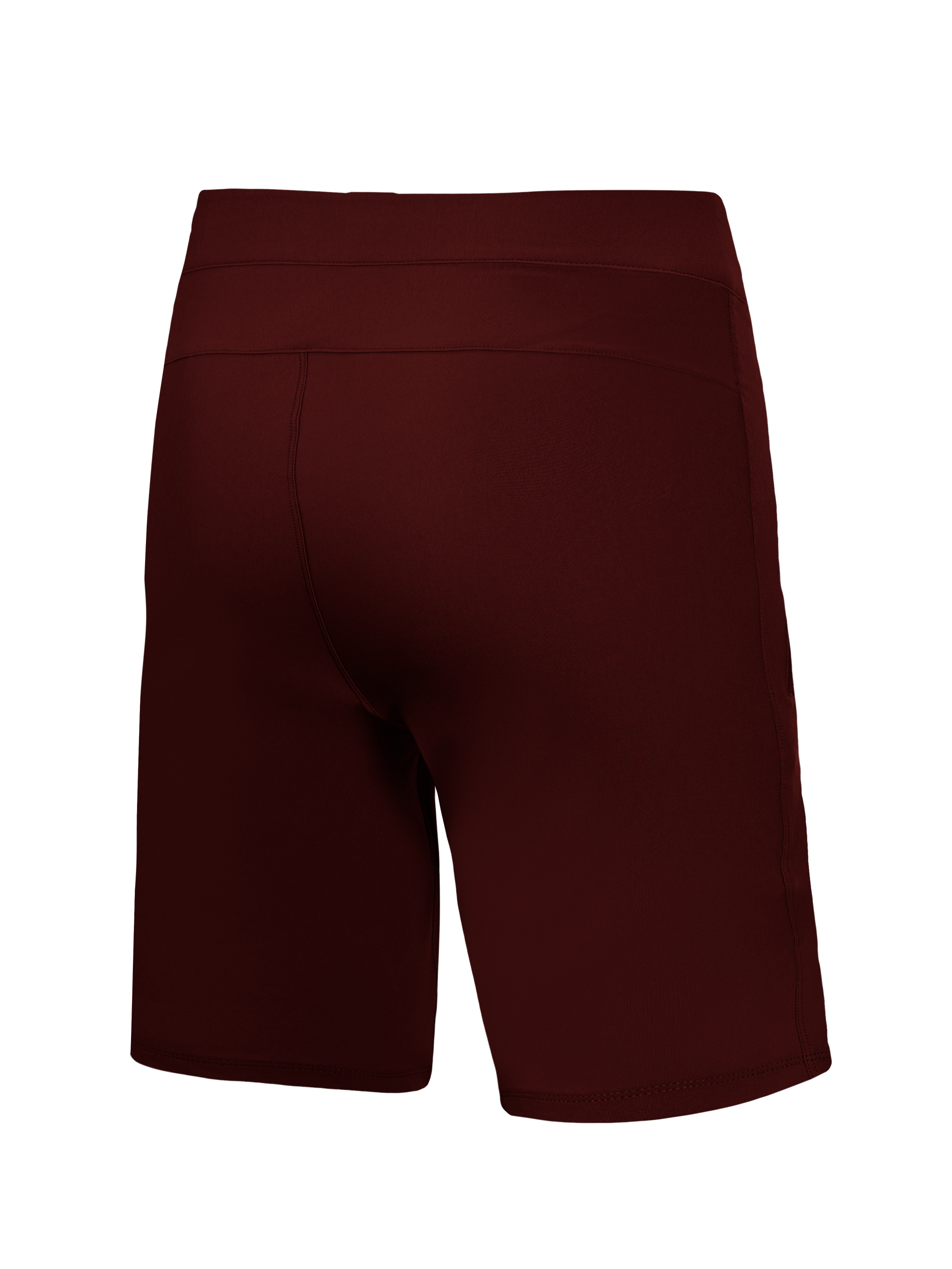 Alpinestars A-Dura Ride shorts in bordeaux, achteraanzicht met minimalistisch design en duurzaam MTB-stretchmateriaal.