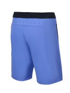 Alpinestars A-Aria Lite Shorts, mountainbike short, Baja Blue, achteraanzicht met een zwarte tailleband en laserperforaties op de achterpas, prestatiepasvorm voor trailrijden