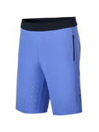 Alpinestars A-Aria Lite Short, mountainbike short, Baja Blue, voorzien van een zwarte ultrazachte tailleband, verticale zijzak met rits, lasergesneden ventilatieopeningen aan de binnenkant van de dij en een lichtgewicht prestatiegerichte pasvorm voor trailrijden.