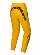 Alpinestars Beperkte Oplage A-Supra Melt Gold broek, donkergele mountainbikebroek voor heren, opvallend zwart Alpinestars-woordmerk op de achterpas, 4-way super stretch stof