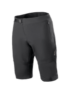 Alpinestars A-Aria Elite Shorts, mountainbike short, zwart, voorzien van een magnetische gespsluiting in de taille, zakken met ritssluiting, lasergesneden ventilatieopeningen en 4-way stretchmateriaal voor off-road fietsen