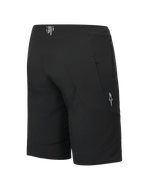 Alpinestars A-Aria Elite Shorts, MTB-short, Black Titanium, achteraanzicht met zak met ritssluiting en wit sterlogo, prestatiepasvorm voor fietsen