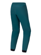 Alpinestars A-Dura broek, mountainbikebroek, Dark Pine Green, achteraanzicht, voorzien van zwarte elastische manchetten, duurzaam textielontwerp voor off-road MTB-trailrijden