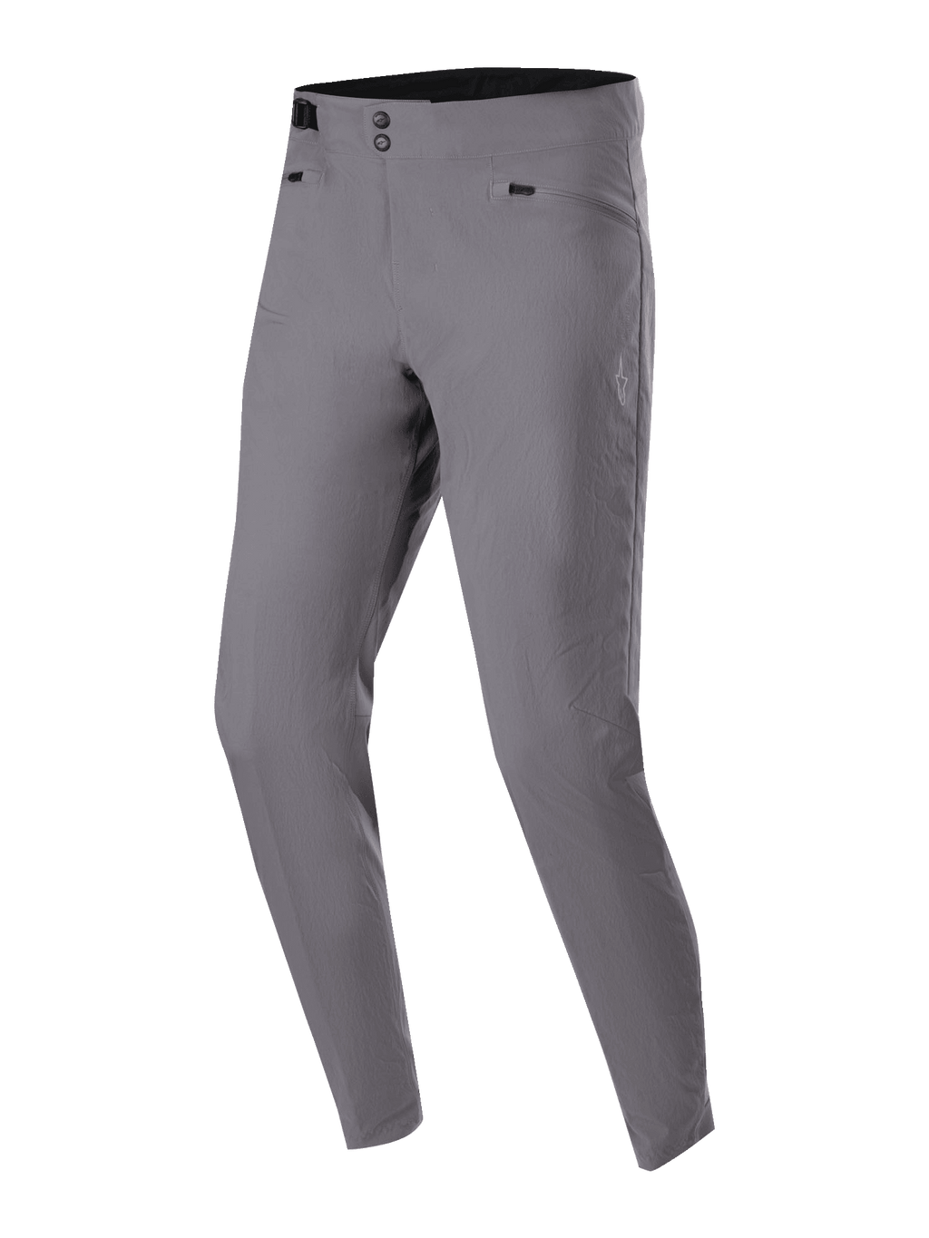Alpinestars A-Dura Pants, MTB-broek, donkergrijs, voorzien van dubbele drukknoopsluiting, tailleverstellers aan de zijkant en ritszakken op de heup, duurzaam 2-way stretch textiel voor mountainbiken