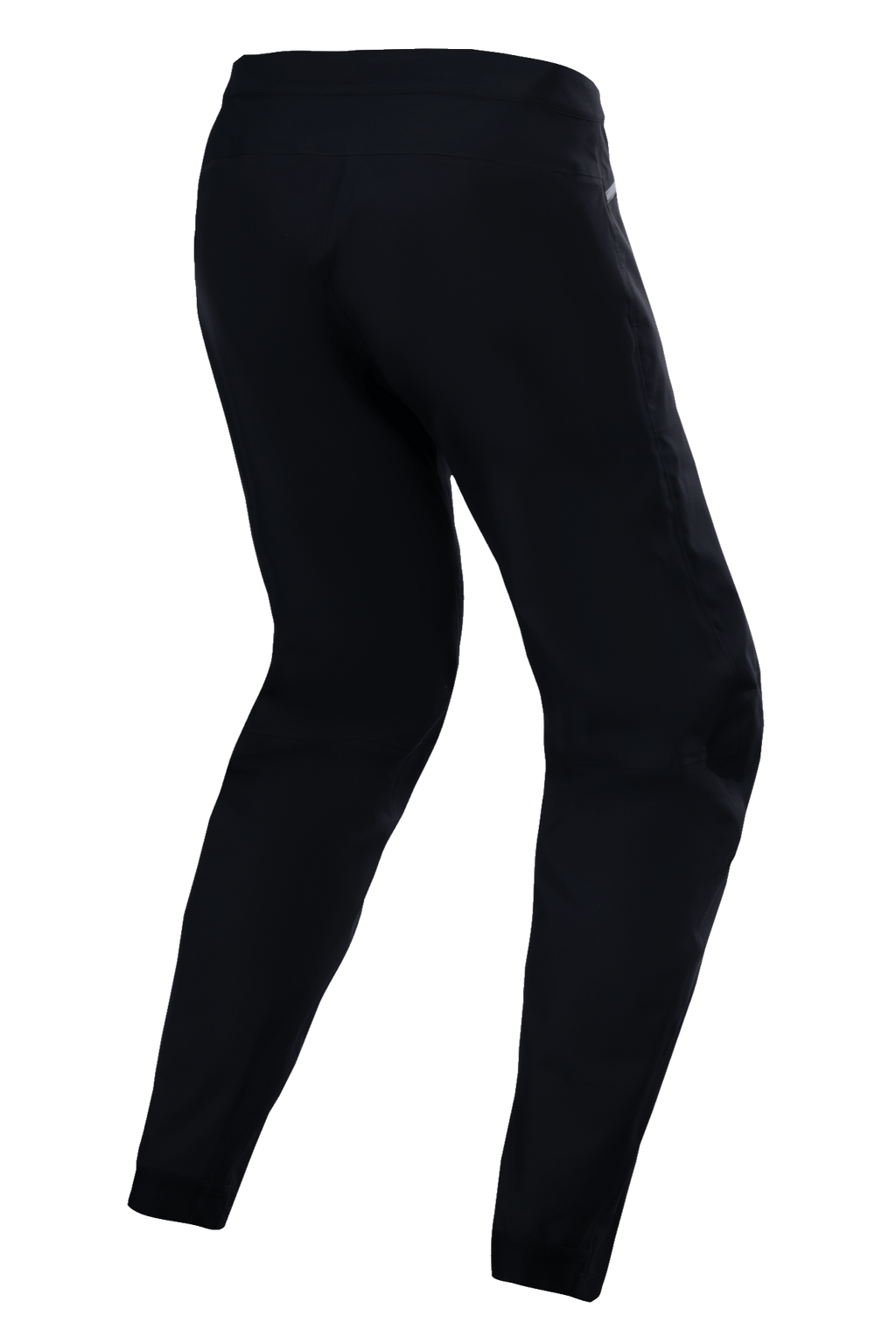 Alpinestars Stella A-Dura waterdichte damesbroek, MTB-fietsbroek, zwart, driekwart achteraanzicht, voorzien van waterdicht 3L-membraan en 4-way stretch textiel voor trailrijden
