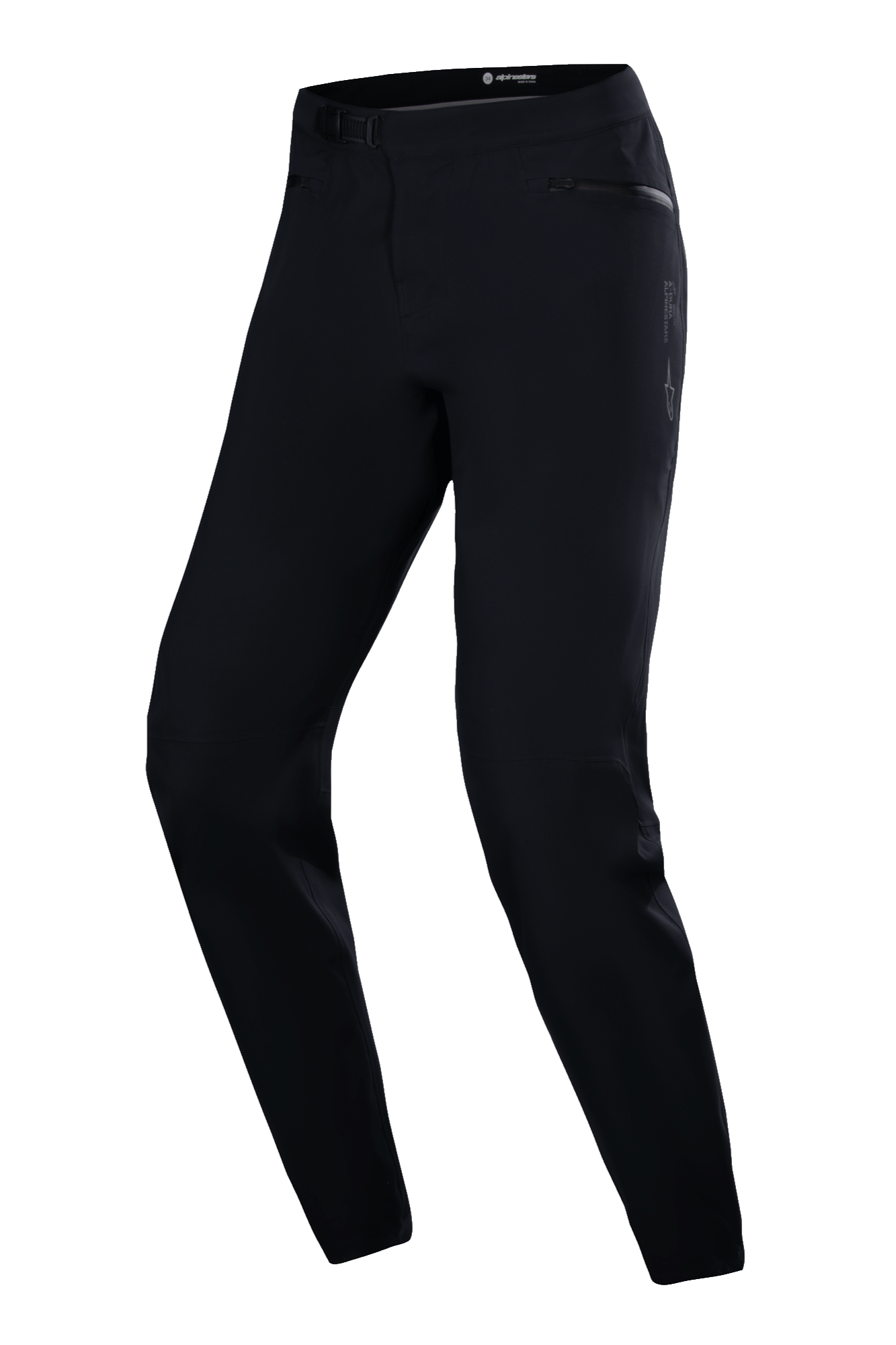 Alpinestars Stella A-Dura waterdichte broek, MTB-fietsbroek voor dames, zwart, met ratelsluiting in de taille, zakken met rits en een toelopende pasvorm voor trailrijden