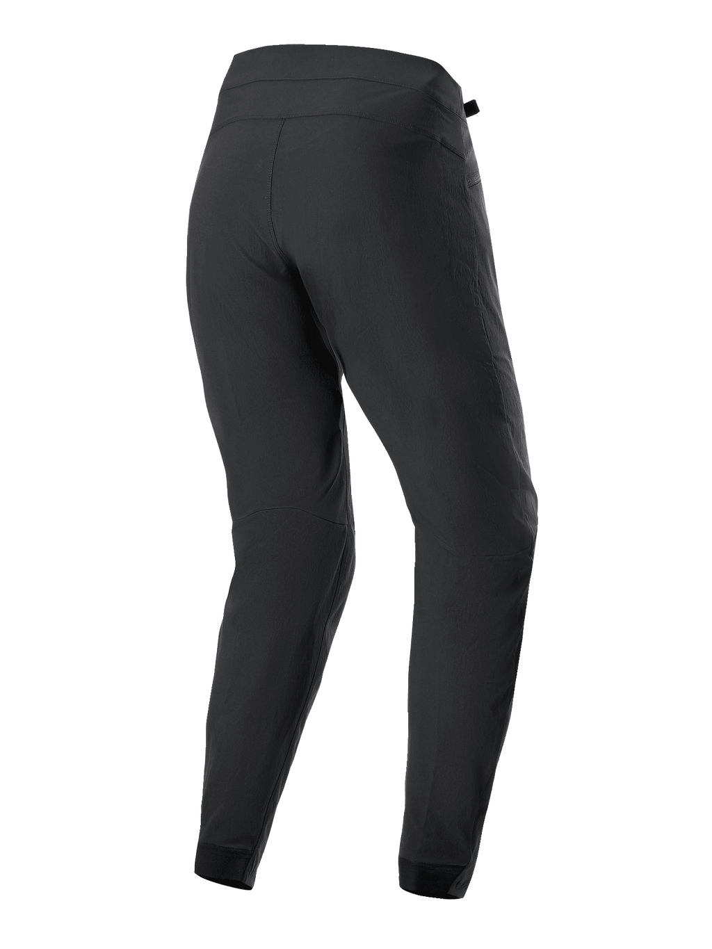 Alpinestars Women Stella A-Dura Pants, MTB-fietsbroek, zwart, achteraanzicht met ergonomische constructie, toelopende pasvorm en duurzame 2-weg stretchstof voor mountainbiken.