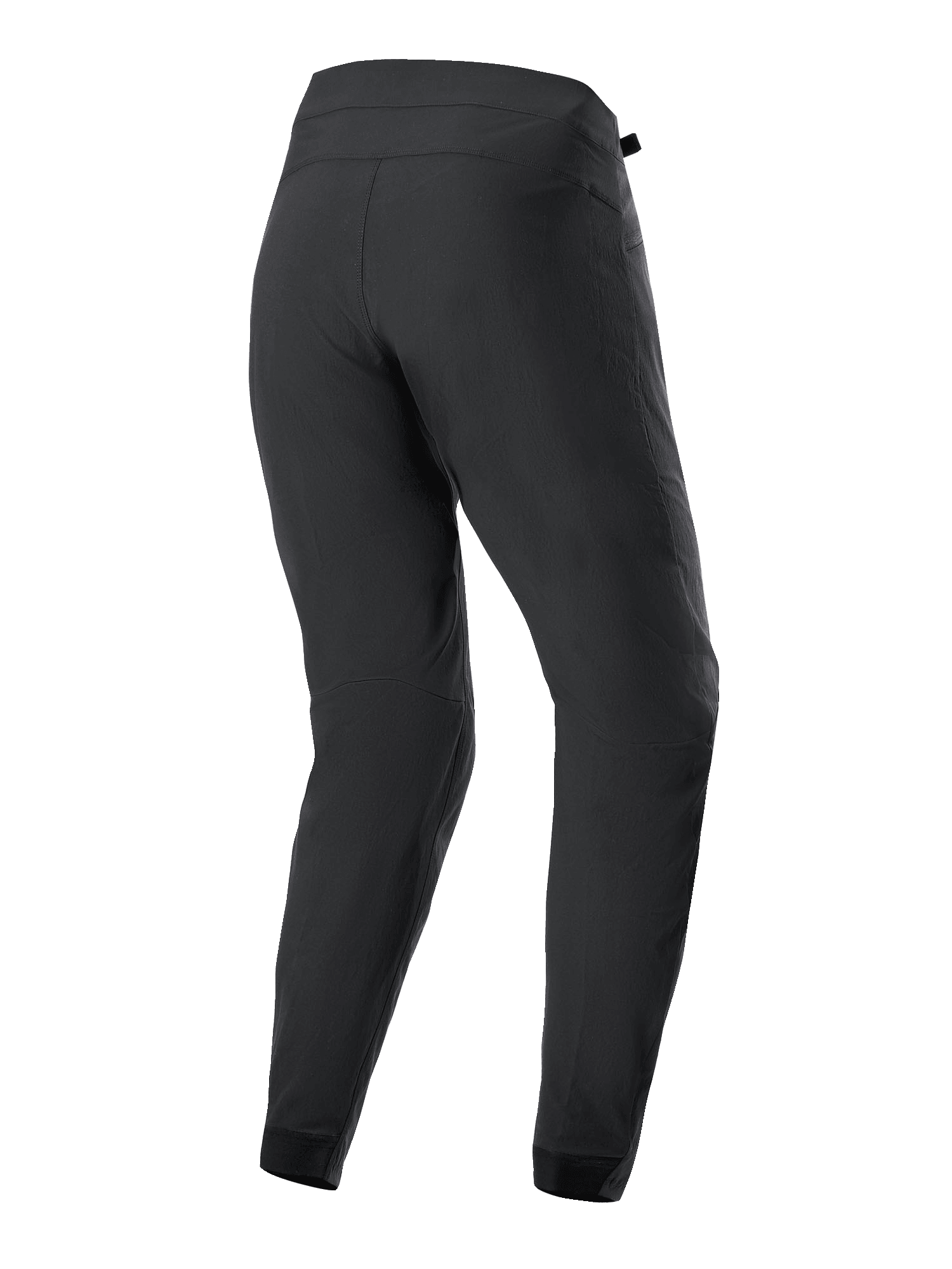 Alpinestars Women Stella A-Dura Pants, MTB-fietsbroek, zwart, achteraanzicht met ergonomische constructie, toelopende pasvorm en duurzame 2-weg stretchstof voor mountainbiken.