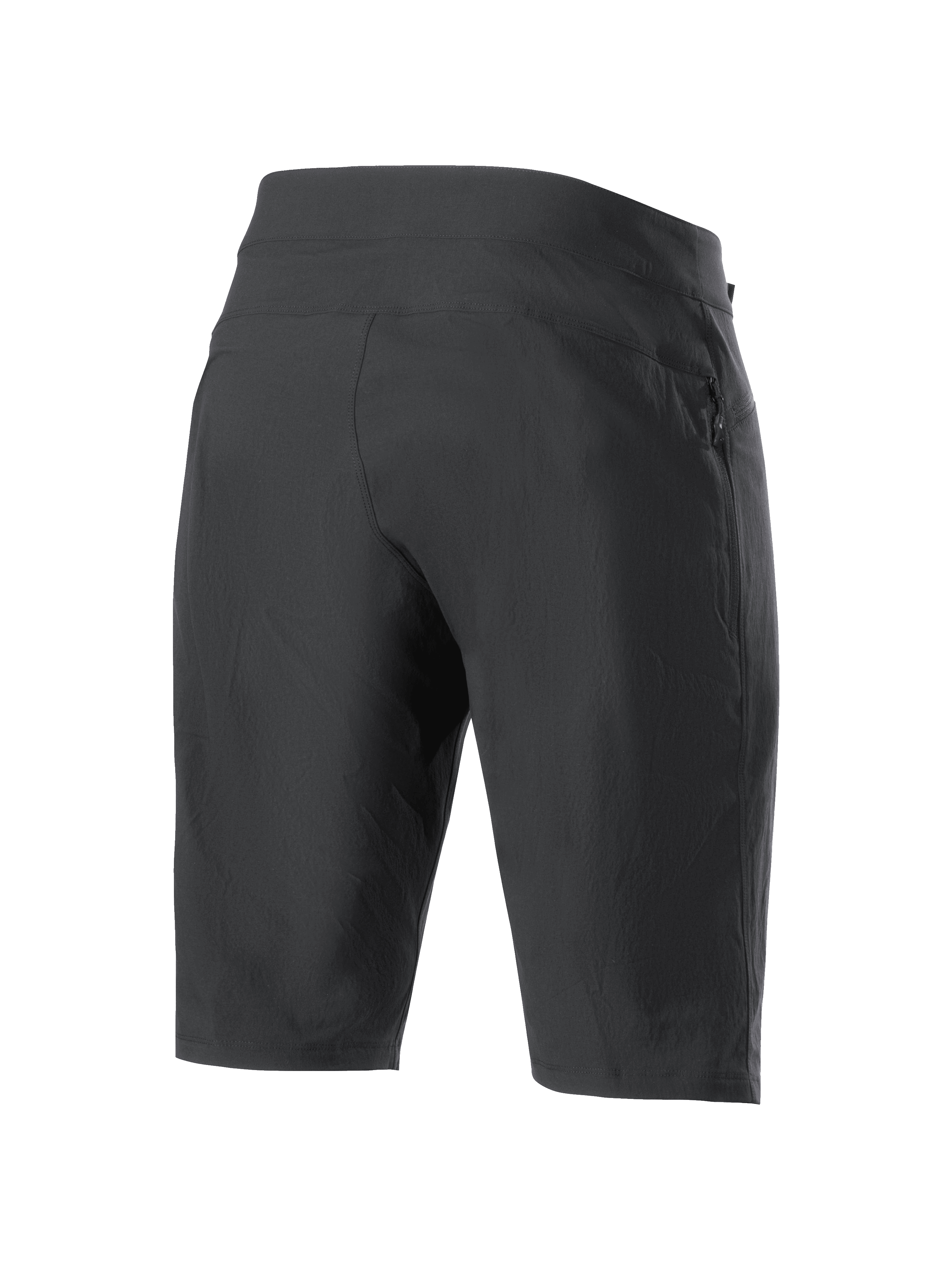 Alpinestars Stella A-Dura Liner dames mountainbikeshorts, zwart, achteraanzicht, duurzame shorts met een zijzak met ritssluiting en 2-way stretchstof voor bewegingsvrijheid