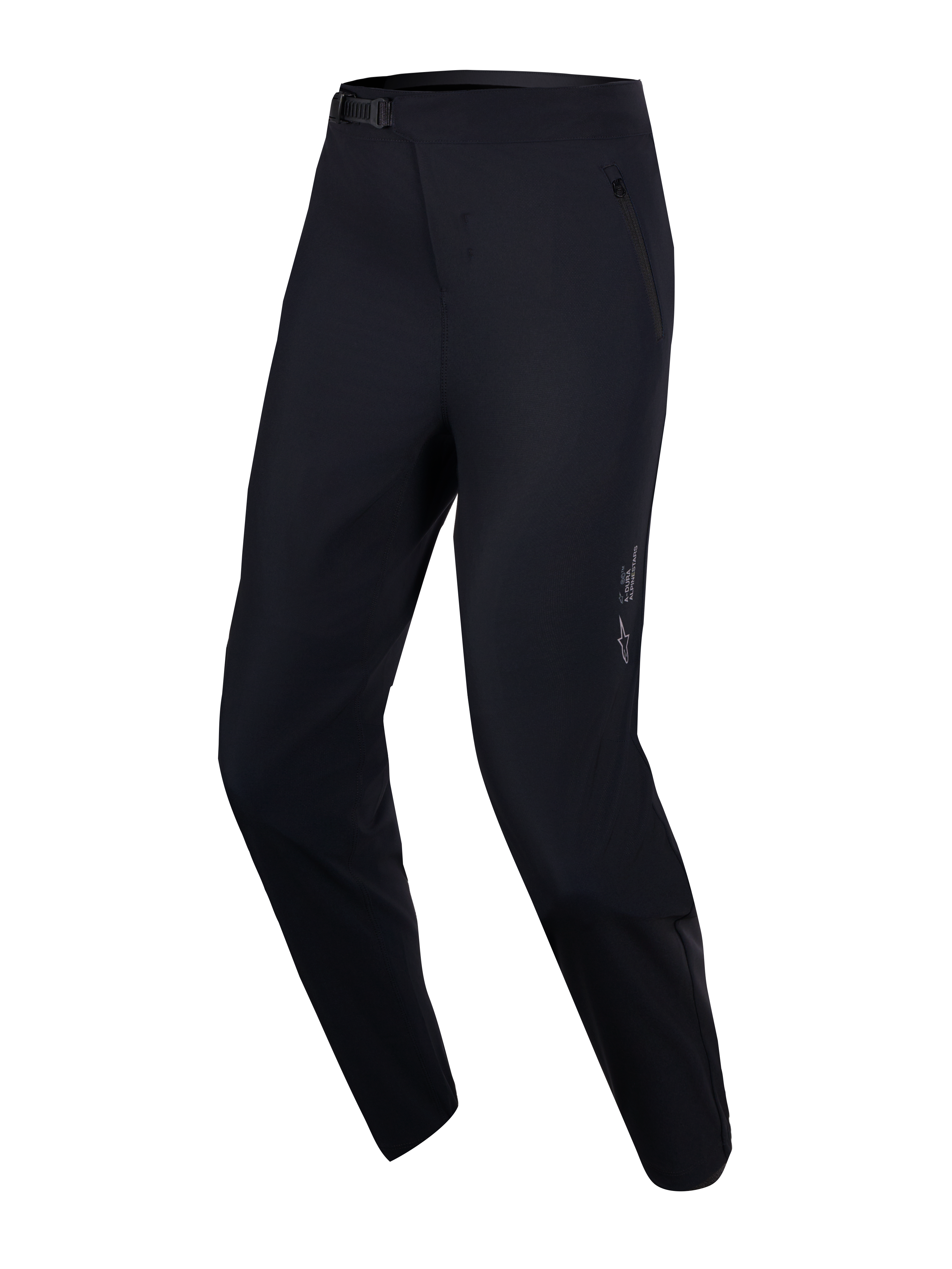 Zwarte Alpinestars Jeugd A-Dura Ride Broek met 4-way stretchstof en ratelsluiting voor MTB-prestaties.