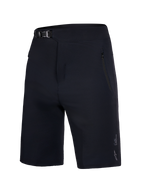 Zwarte Jeugd A-Dura Ride shorts met ratelsluiting in de taille en ritszakken voor mountainbike-duurzaamheid.
