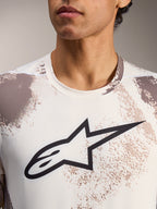 A-Dura Ride jersey met lange mouwen in Sand Camo, zwart Alpinestars-logo op de borst en een ronde hals.