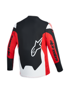 A-Dura Race Long Sleeve Jersey, red and black back view featuring white Astars logo and Alpinestars sleeve branding.