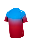 A-Dura ASTARS 2.0 Jersey met korte mouwen, rood-blauw kleurverloop, performance MTB-top met witte steraccenten.