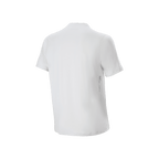 Alpinestars A-Dura Oscar Jersey - Short Sleeve, Cycling Jersey, White Dove, Back view, minimalist white design with small vertical logo on the lower right back, performance mountain bike gear
