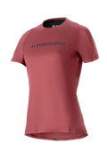 Alpinestars Stella A-Dura Dri Switch Jersey voor dames, MTB-shirt met korte mouwen, bordeauxrood met zwart logo, geperforeerde mesh mouwen voor ademend vermogen, hoogwaardige fietskleding